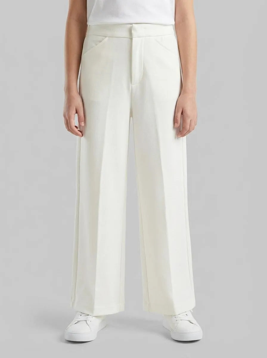 Benetton Creamy White Girls Elegant Trousers SKU: 4U7FCF05Q_074 Image 00