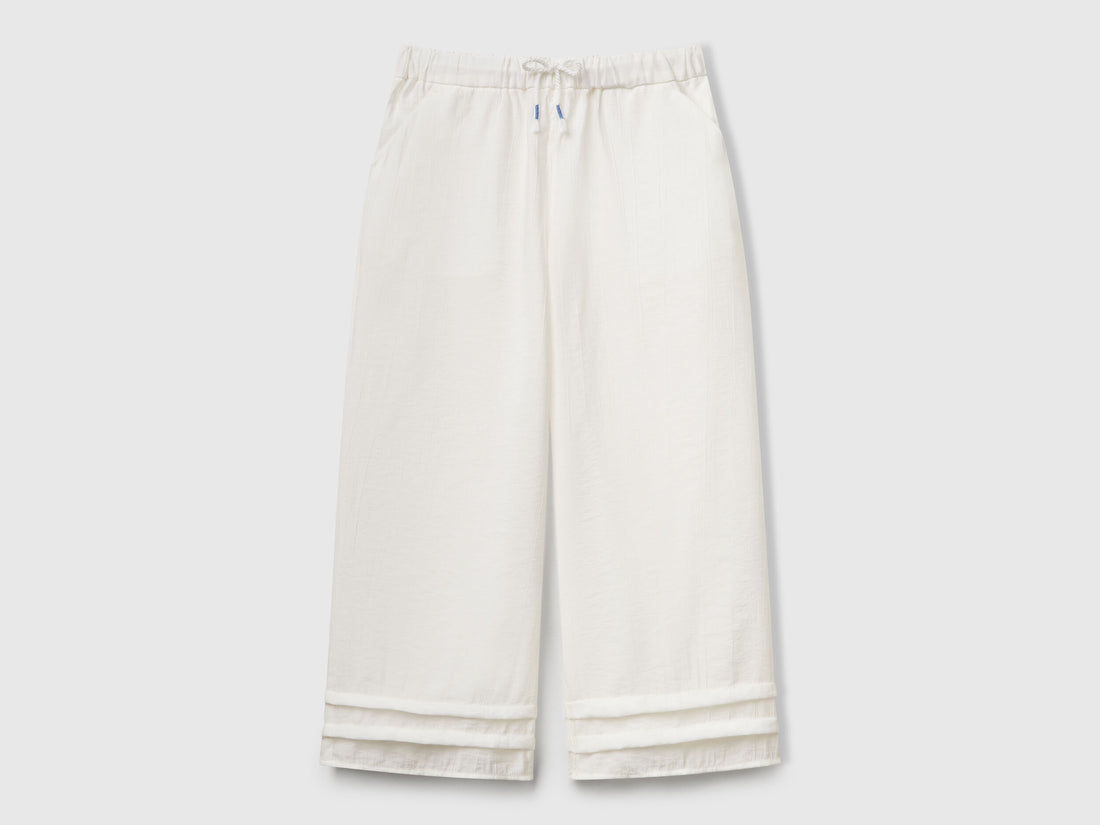 Benetton_Trousers in Viscose Blend_4VDVCF04M_074_01