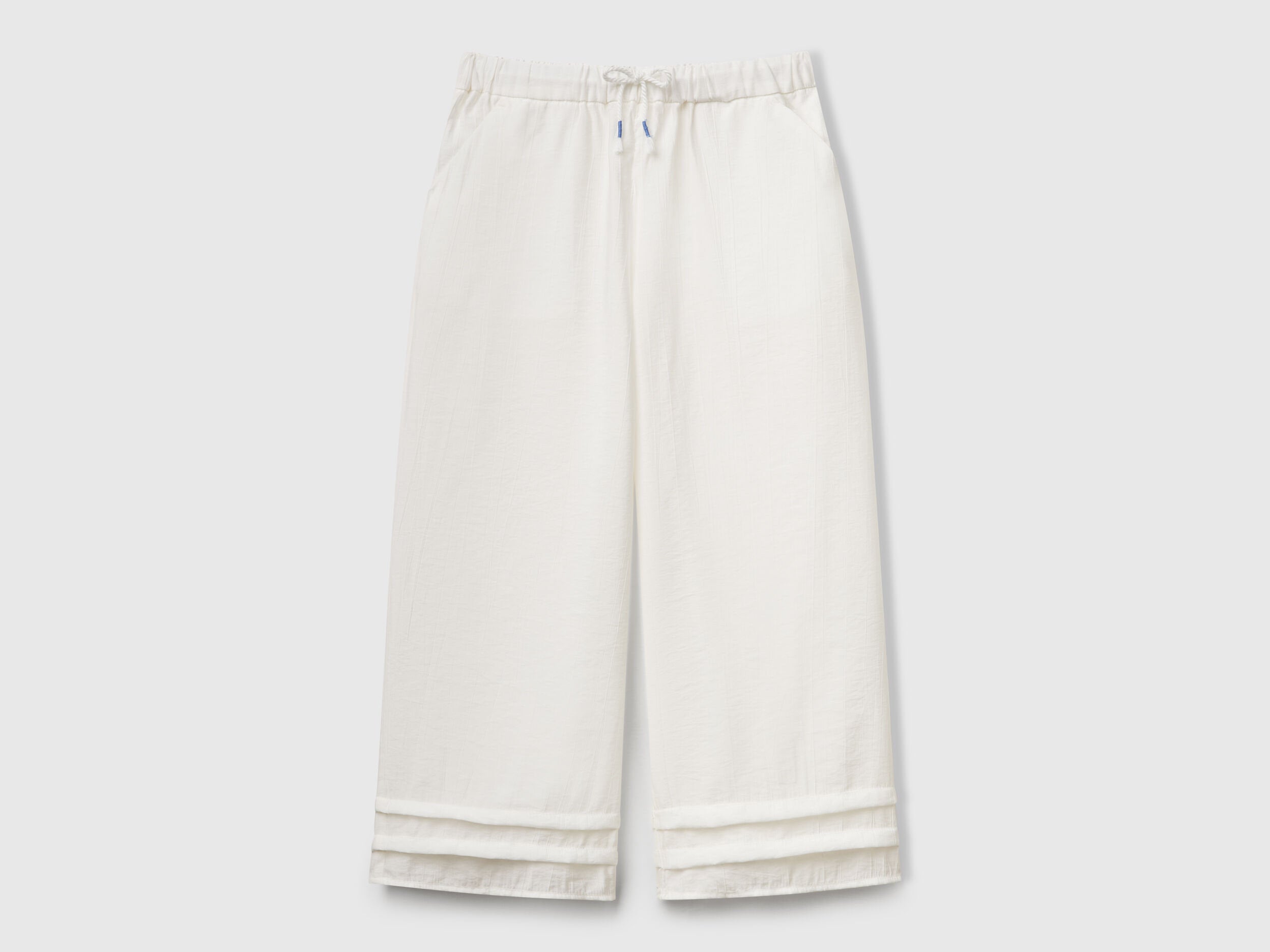 Benetton_Trousers in Viscose Blend_4VDVCF04M_074_01