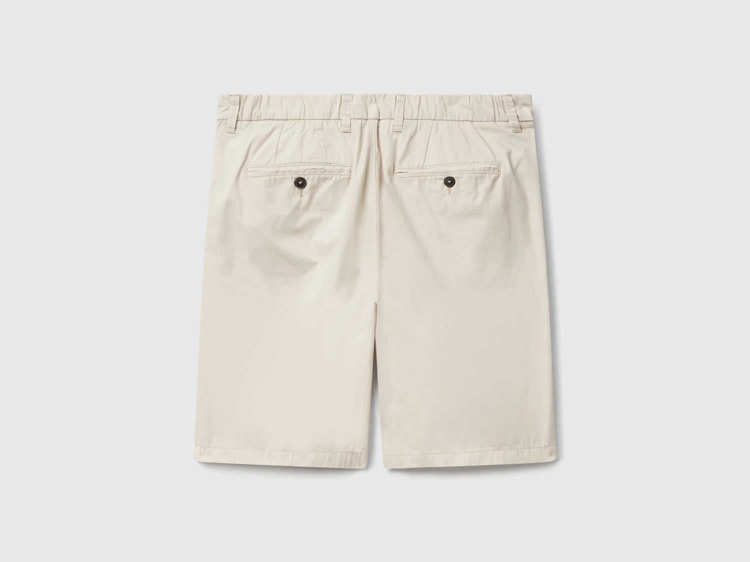 Benetton Beige Men Lightweight Cotton Chino Bermuda Shorts SKU: 4W3LU9014_152 Image 02
