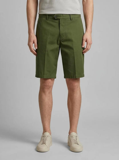 Benetton Olive Green Men Lightweight Cotton Chino Bermuda Shorts SKU: 4W3LU9014_35Y Image 00