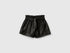 Benetton Black Girls Coated Fabric Shorts SKU: 4X2VC9035_100 Image 01