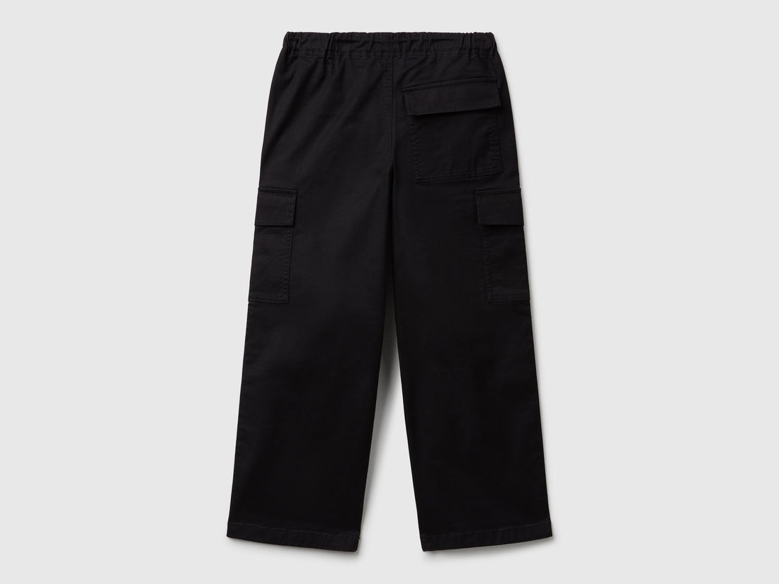 Benetton_Black_Parachute Trousers in Stretch Cotton_4XZXCF04I_100_02
