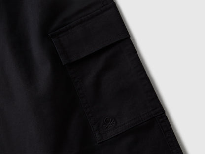 Benetton_Black_Parachute Trousers in Stretch Cotton_4XZXCF04I_100_03