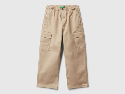 Benetton_Beige_Parachute Trousers in Stretch Cotton_4XZXCF04I_39A_01