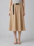 Benetton Camel Women Midi Skirt with Hook Waist SKU: 4Z0SD005M_21R Image 00