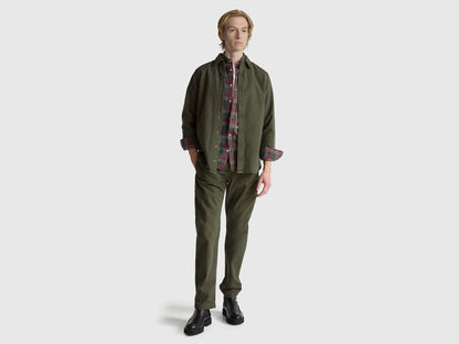 Benetton_Dark Gray_Slim Fit Shirt in 100% Cotton_500VUQ06H_87V_03