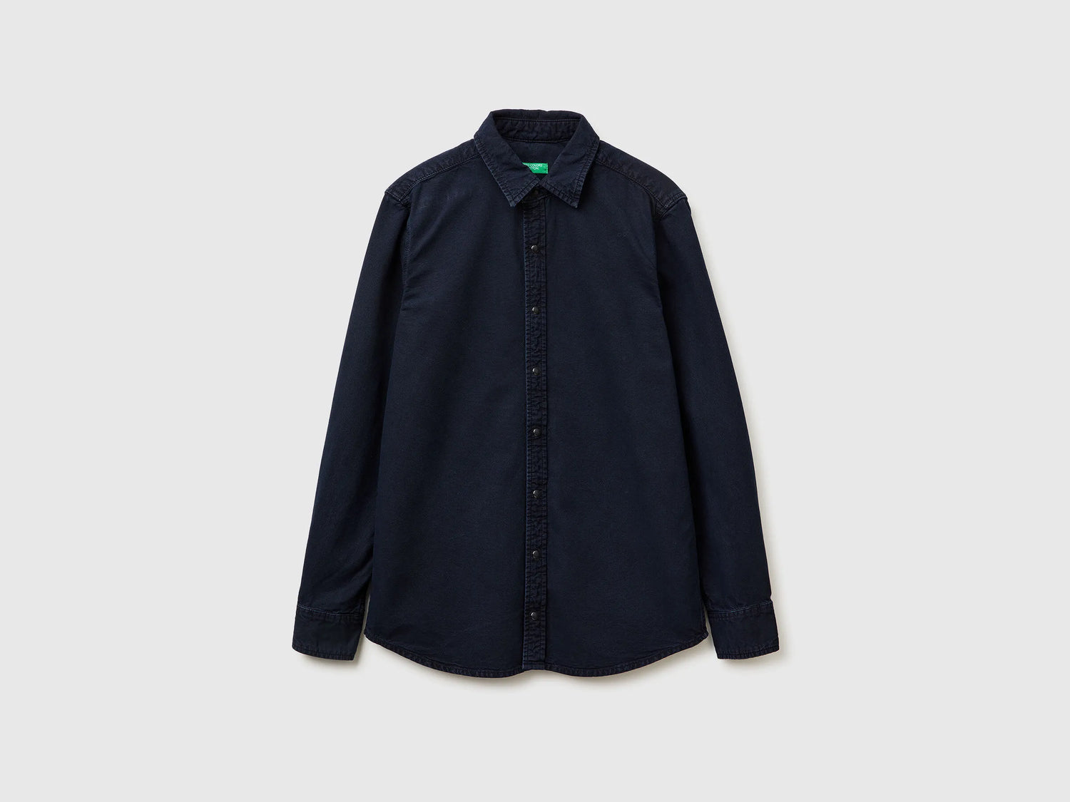 Benetton_Dark Blue_Slim Fit Shirt in 100% Cotton_500VUQ06H_9C1_05