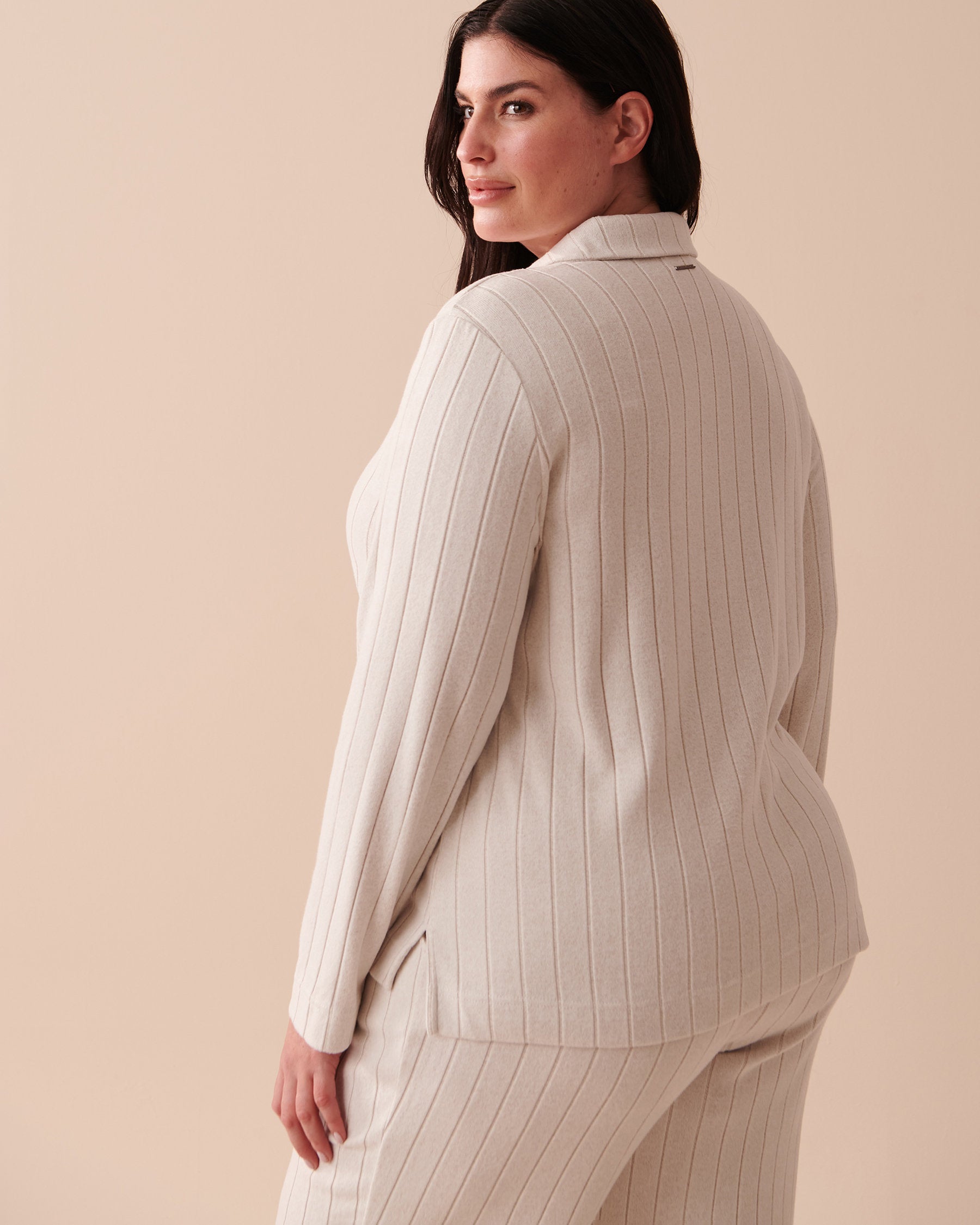 Ribbed Knit L/Slv V Neck_50100080_20079_05