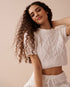 Cable-Knit Chenille Crop T-Shirt_50100093_10011_01