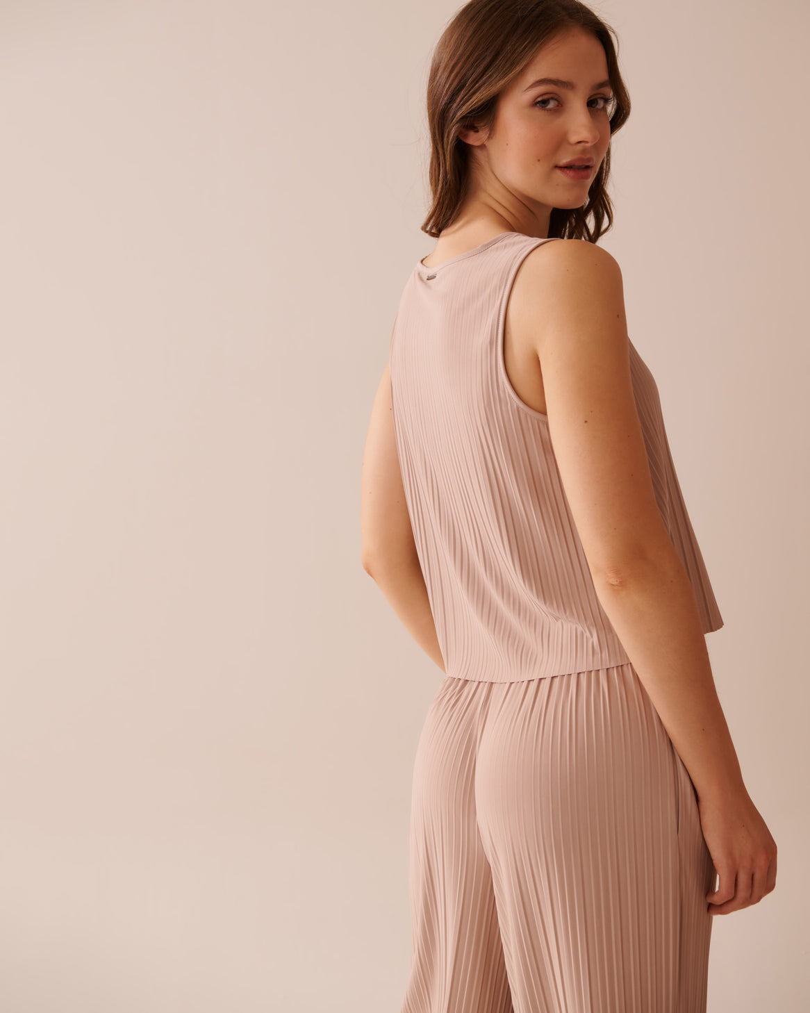 La Vie en Rose_Mushroom_Lightweight Pleated Effect Cami_50100104_20011_02