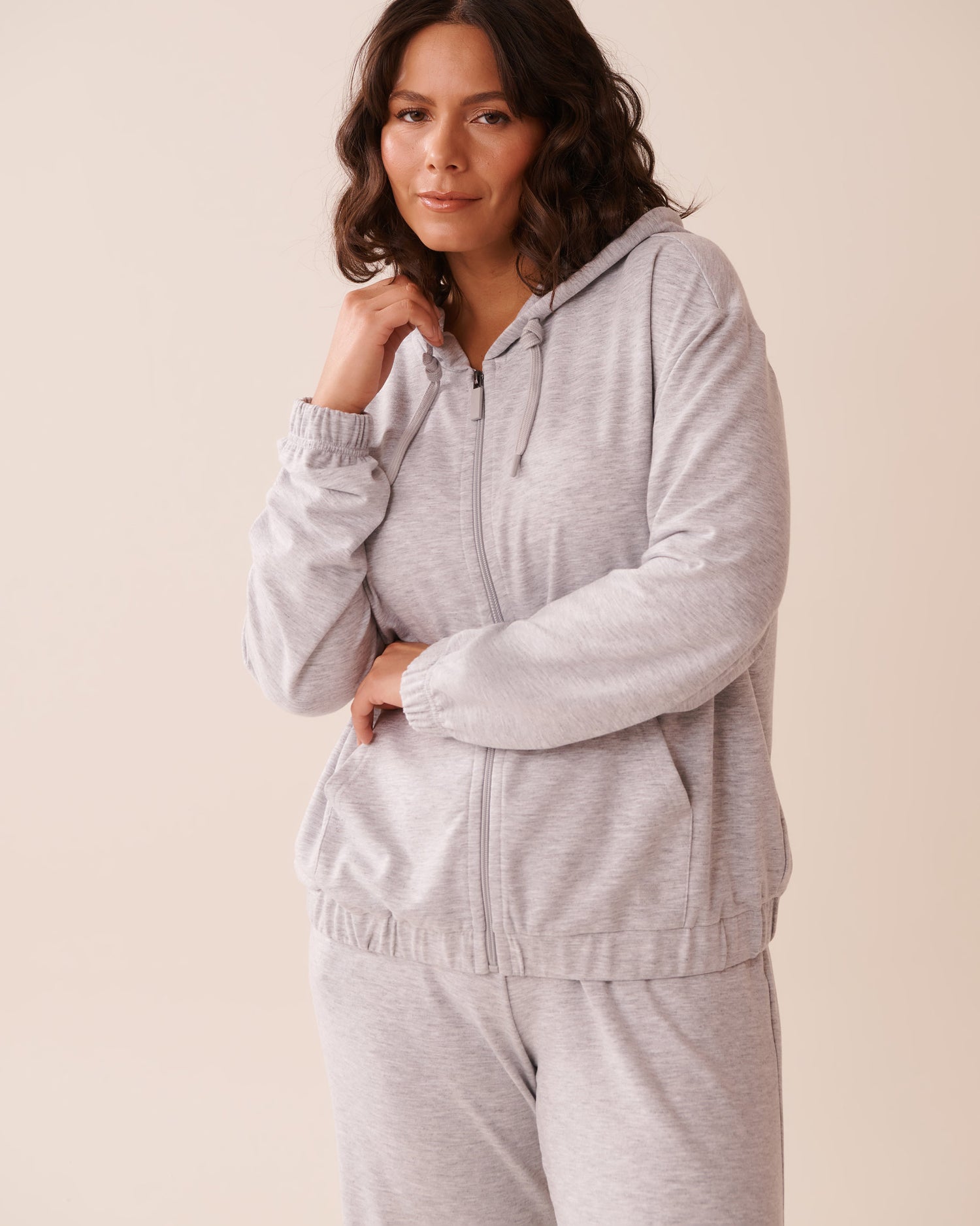 La Vie en Rose_French Terry Zip-up Hoodie_50100107_00007_06