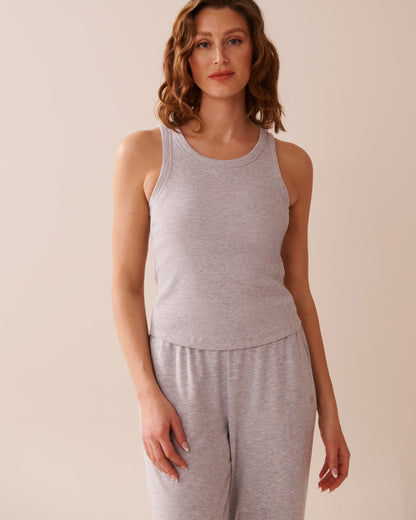 La Vie en Rose_Ribbed Cotton Cami with Shelf Bra_50100108_00007_01