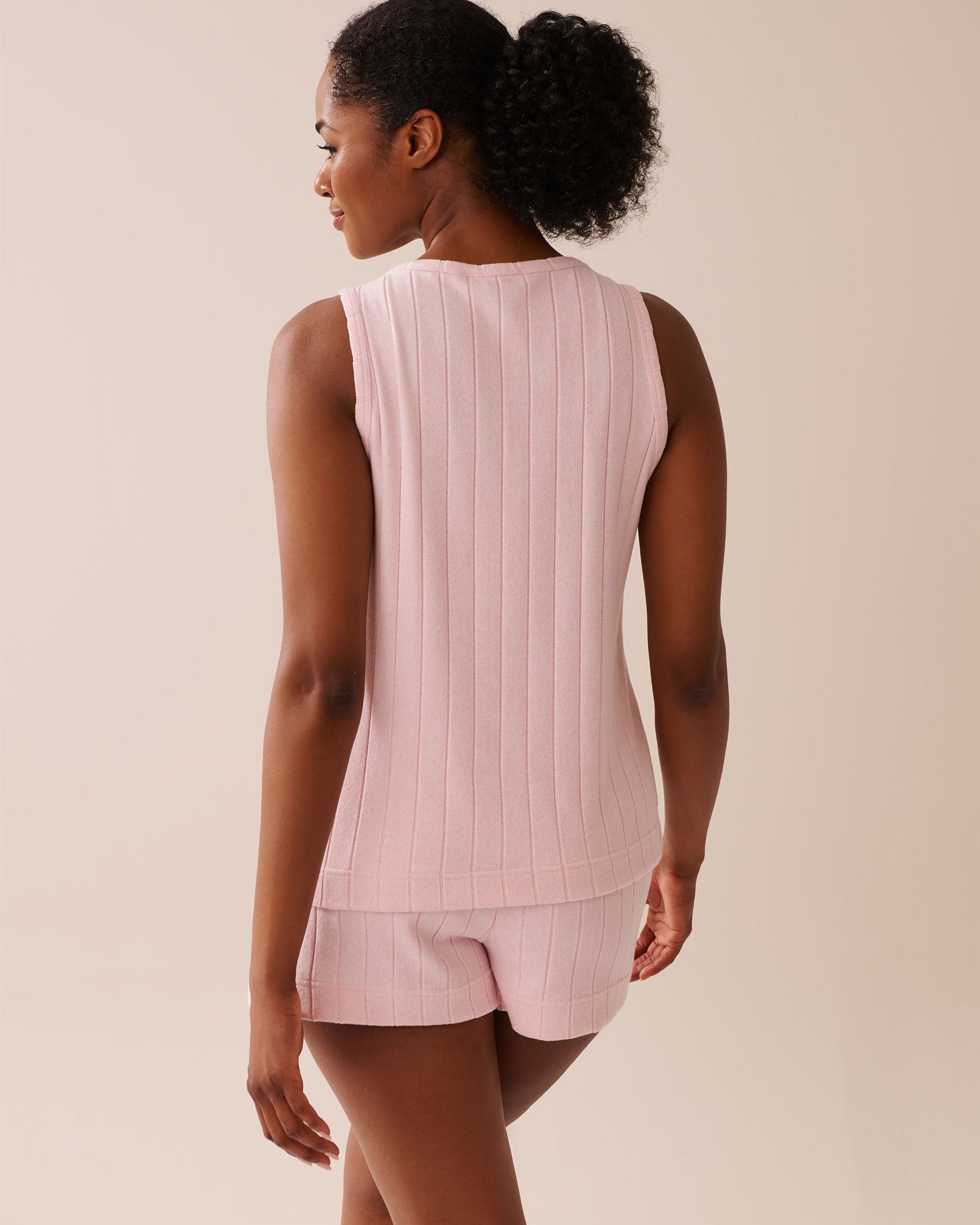 La Vie en Rose_Parfait Pink Mix_Ribbed V-neck Cami_50100111_60208_02