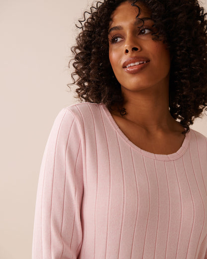 La Vie en Rose_Parfait Pink Mix_Ribbed Long Sleeve Shirt_50100112_60208_03