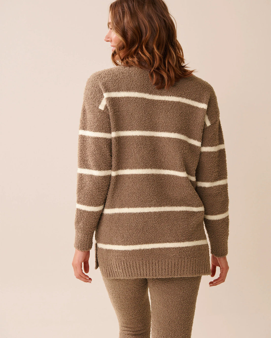 La Vie en Rose_Cinder &amp; Snow Stripes_Chenille Long Sleeve Shirt_50100114_P00449_02