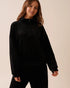 La Vie en Rose_Black Beauty_Heavy Ribbed Half-Zip Sweatshirt_50100115_00001_01