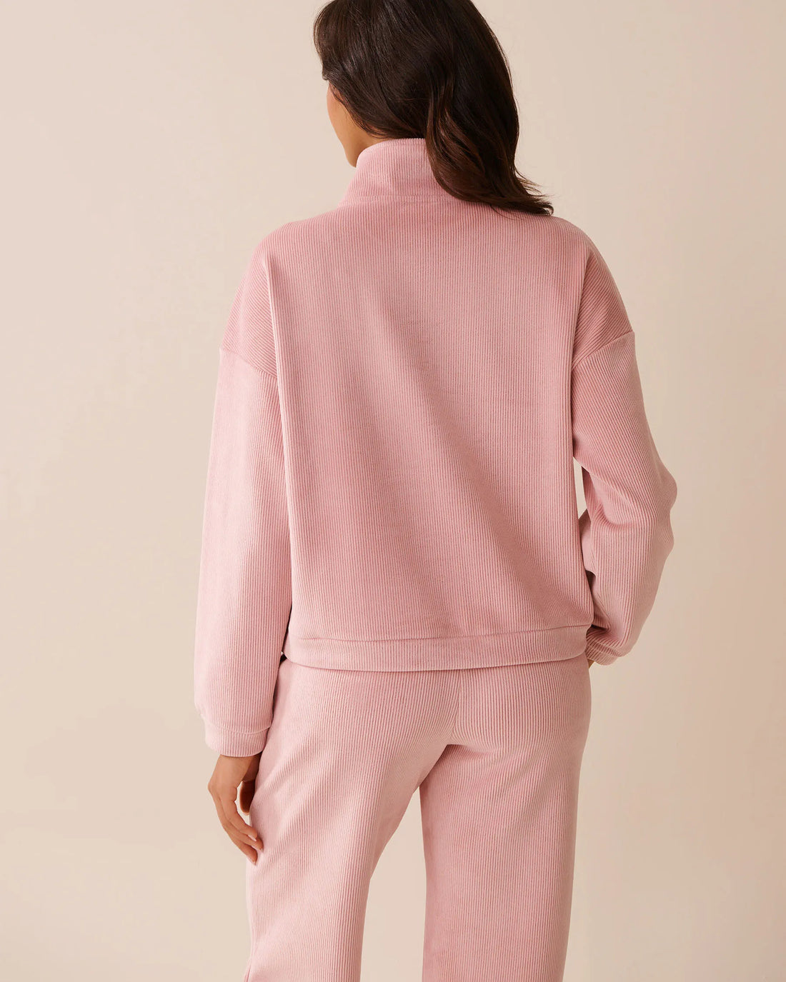 La Vie en Rose_Zephyr_Heavy Ribbed Half-Zip Sweatshirt_50100115_60160_02