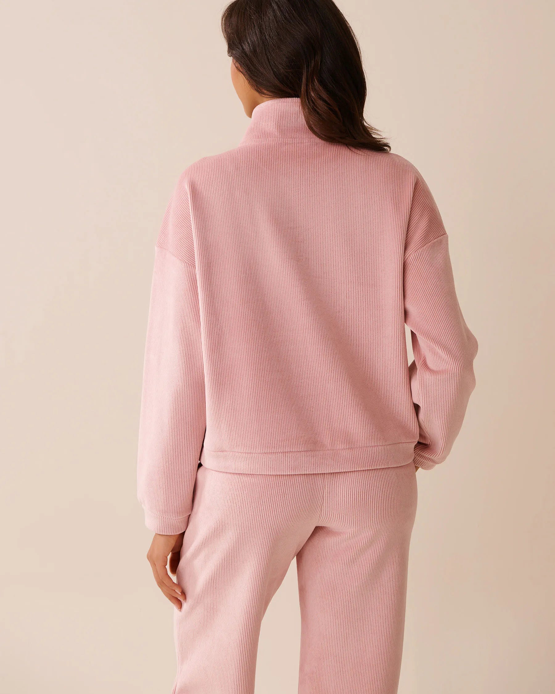 La Vie en Rose_Zephyr_Heavy Ribbed Half-Zip Sweatshirt_50100115_60160_02
