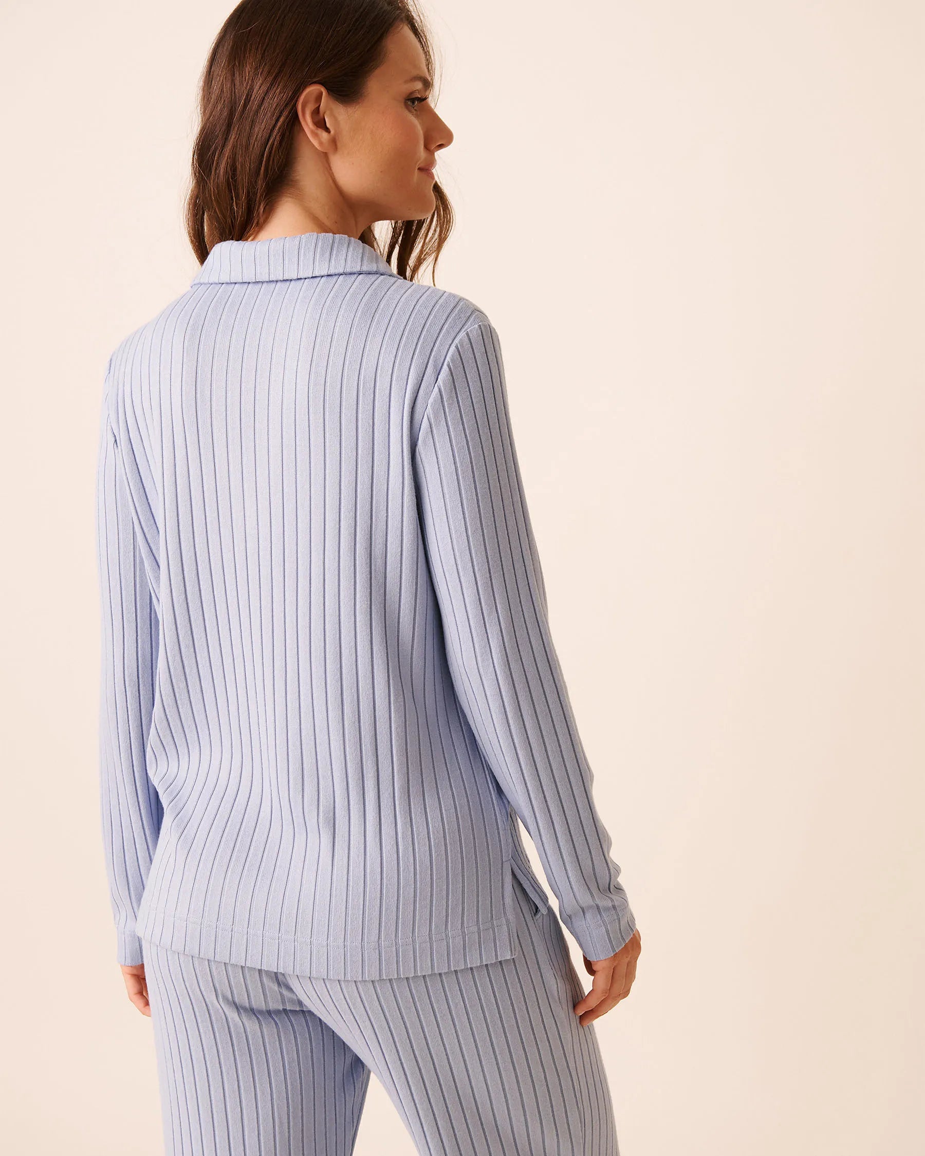 La Vie en Rose_Stonewash_Ribbed Long Sleeve Shirt_50100116_40011_02