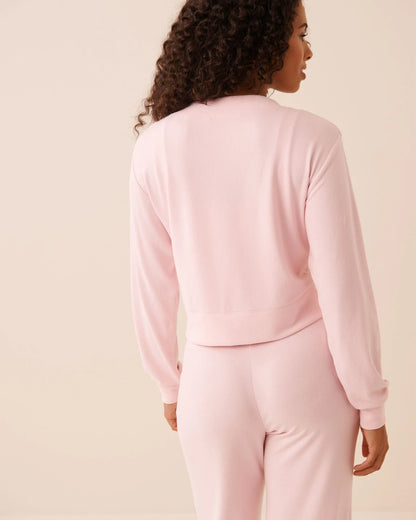 La Vie en Rose Chalk Pink Women Soft Knit Cardigan SKU: 50100126_60042 Image 02