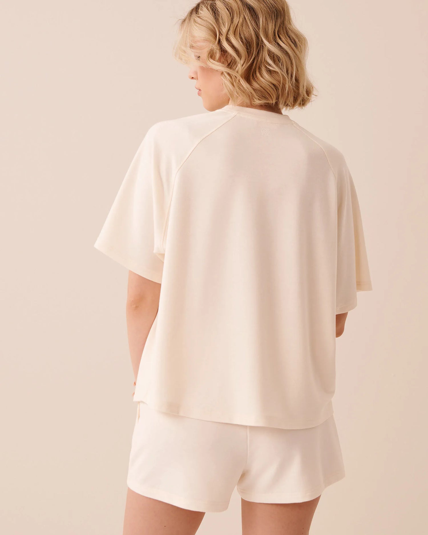 La Vie en Rose Buttercream Women French Terry Short Sleeve T-shirt SKU: 50100127_20120 Image 02