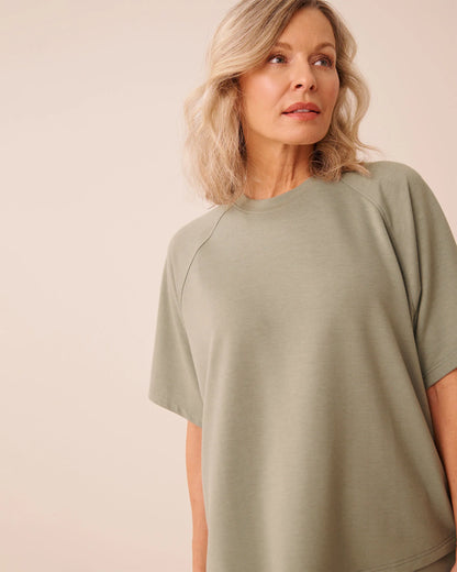 La Vie en Rose Shadow Women French Terry Short Sleeve T-shirt SKU: 50100127_30016 Image 04