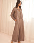 La Vie en Rose Brownie Women Tie-Front Crinkle Long Sleeve Top SKU: 50100133_20129 Image 00