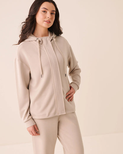 La Vie en Rose Mushroom Women Double-Knit Zip-Up Hoodie SKU: 50100136_20011 Image 02