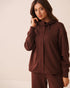 La Vie en Rose Brown Stone Women Double-Knit Zip-Up Hoodie SKU: 50100136_20131 Image 01