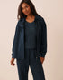 La Vie en Rose Midnight Navy Women Double-Knit Zip-Up Hoodie SKU: 50100136_40008 Image 01