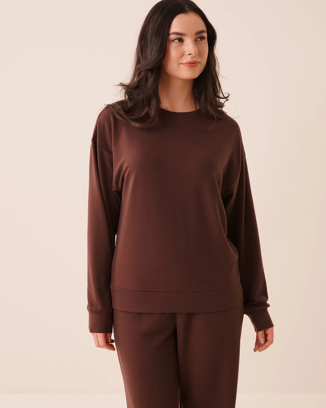 La Vie en Rose Brown Stone Women French Terry Sweatshirt SKU: 50100139_20131 Image 01