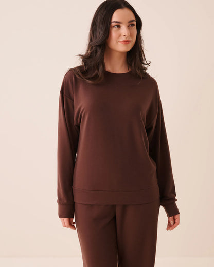 La Vie en Rose Brown Stone Women French Terry Sweatshirt SKU: 50100139_20131 Image 01
