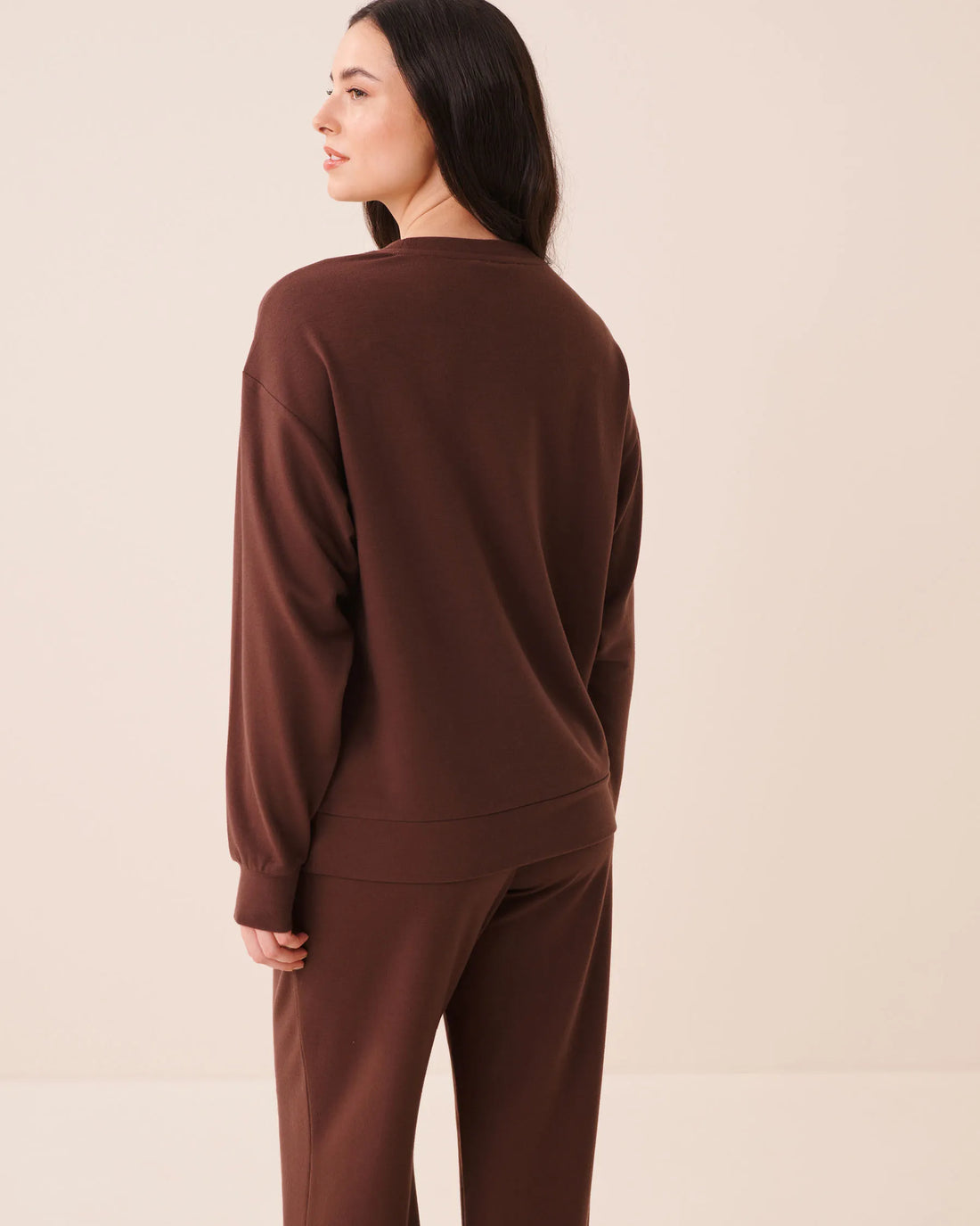 La Vie en Rose Brown Stone Women French Terry Sweatshirt SKU: 50100139_20131 Image 02