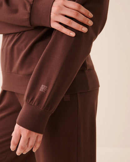 La Vie en Rose Brown Stone Women French Terry Sweatshirt SKU: 50100139_20131 Image 03