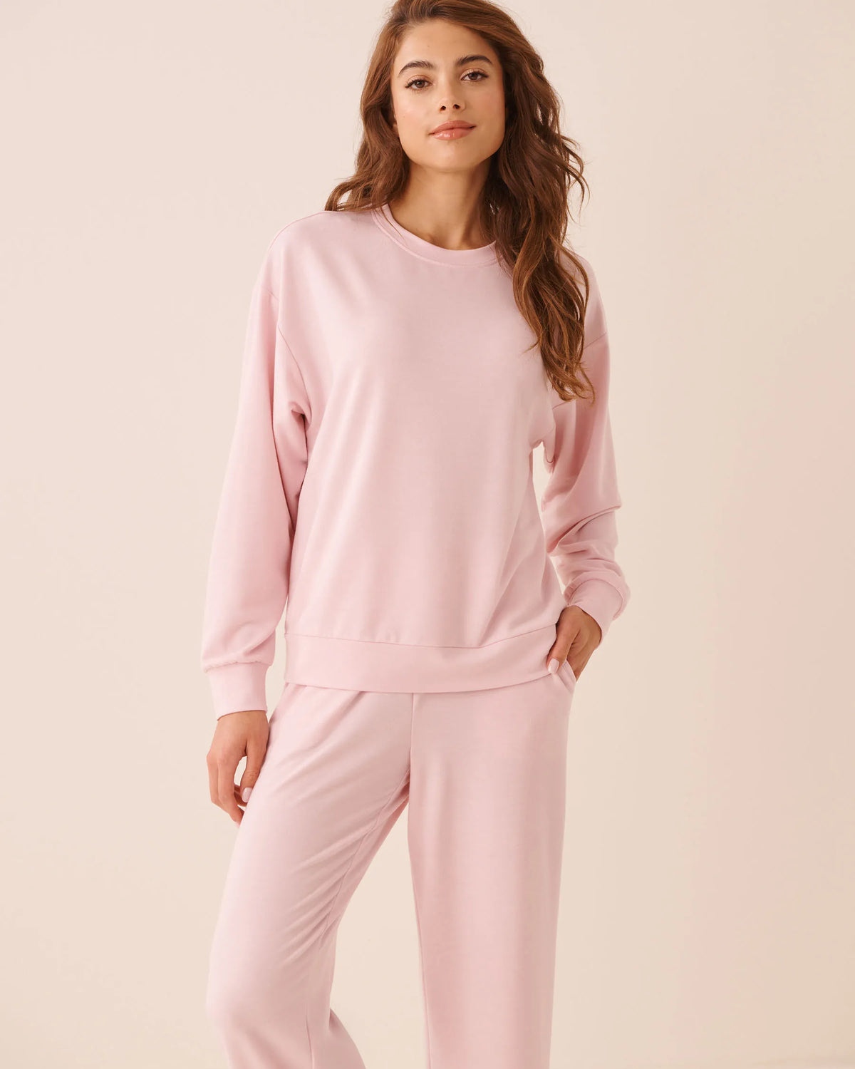La Vie en Rose Chalk Pink Women French Terry Sweatshirt SKU: 50100139_60042 Image 01