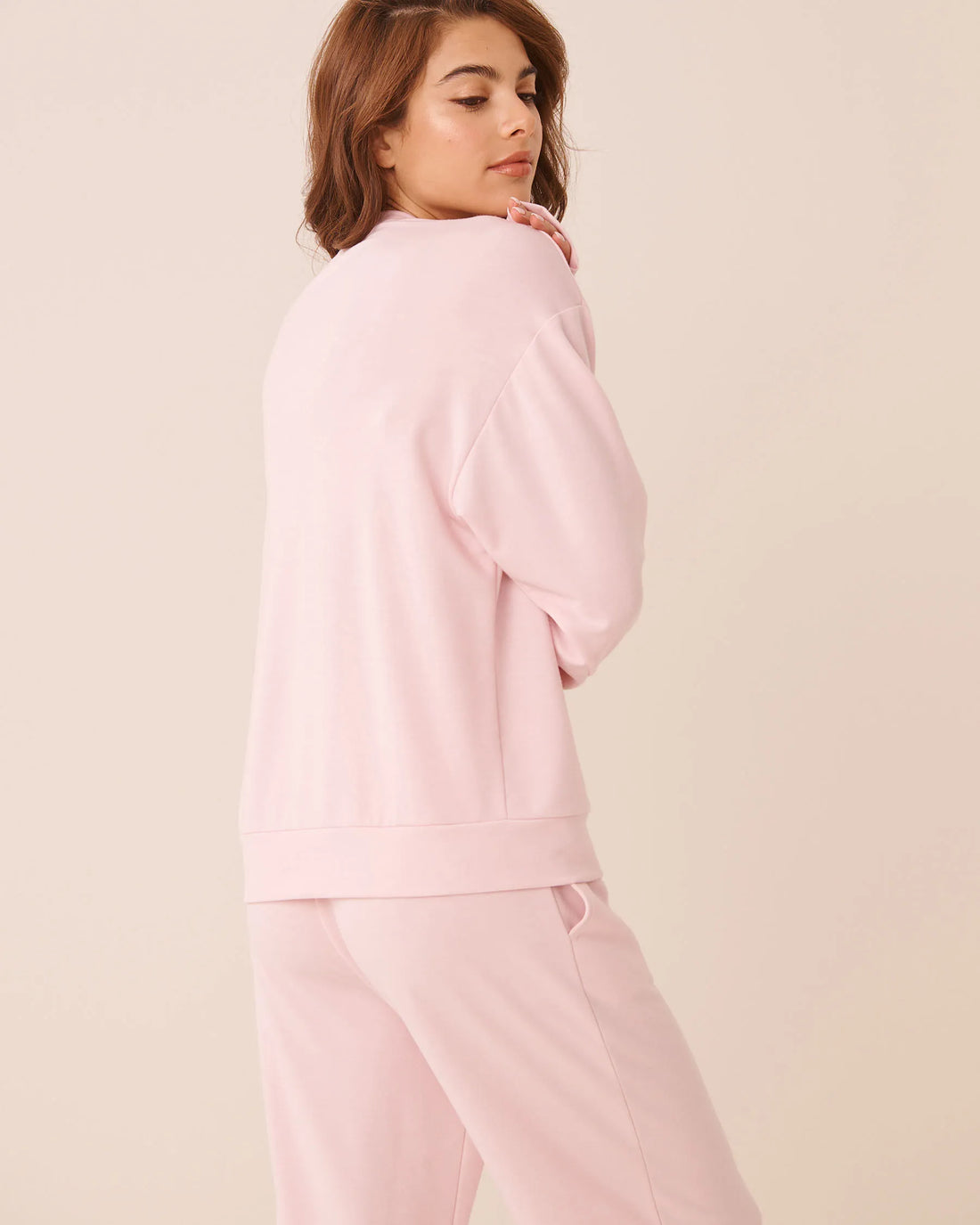 La Vie en Rose Chalk Pink Women French Terry Sweatshirt SKU: 50100139_60042 Image 02