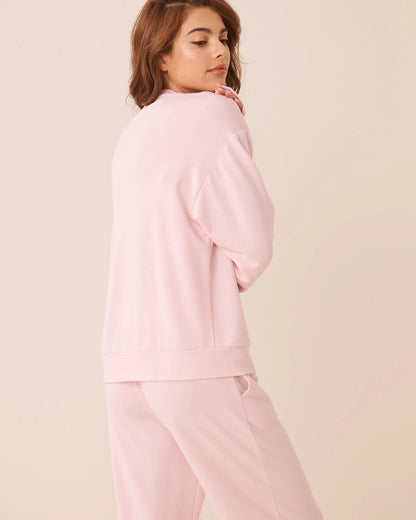 La Vie en Rose Chalk Pink Women French Terry Sweatshirt SKU: 50100139_60042 Image 02