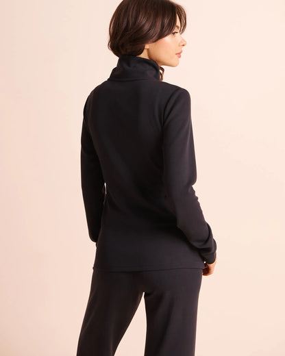 La Vie en Rose Black Beauty Women Double-Knit Zip-Up Sweatshirt SKU: 50100143_00001 Image 02