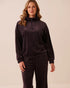 La Vie en Rose Plum Perfect Women Ribbed Velour Half-Zip Sweatshirt SKU: 50100144_50103 Image 01
