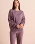 La Vie en Rose Black Plum Women Terry Fleece Sweatshirt SKU: 50100145_50006 Image 01