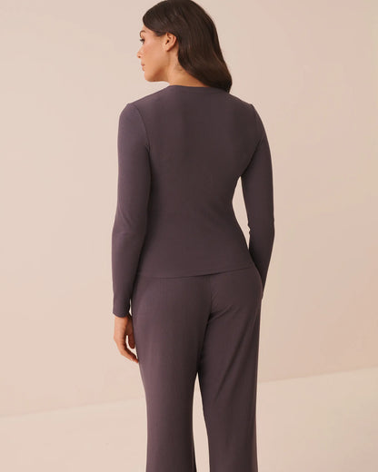 La Vie en Rose Periscope Women Ribbed Modal Long Sleeve Top SKU: 50100146_00049 Image 02