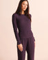 La Vie en Rose Plum Perfect Women Ribbed Modal Long Sleeve Top SKU: 50100146_50103 Image 01