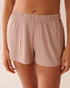 La Vie en Rose_Mushroom_Lightweight Pleated Effect Shorts_50200090_20011_01