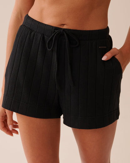 La Vie en Rose_Black Beauty_Ribbed Shorts_50200098_00001_01