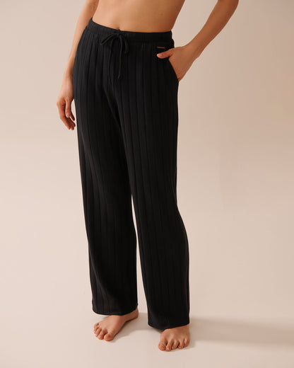 La Vie en Rose_Black Beauty_Ribbed Pants_50200099_00001_01