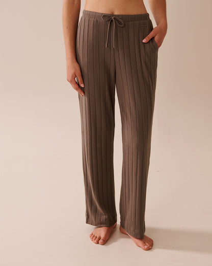 La Vie en Rose_Deep Taupe_Ribbed Pants_50200099_20094_03