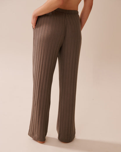 La Vie en Rose_Deep Taupe_Ribbed Pants_50200099_20094_04