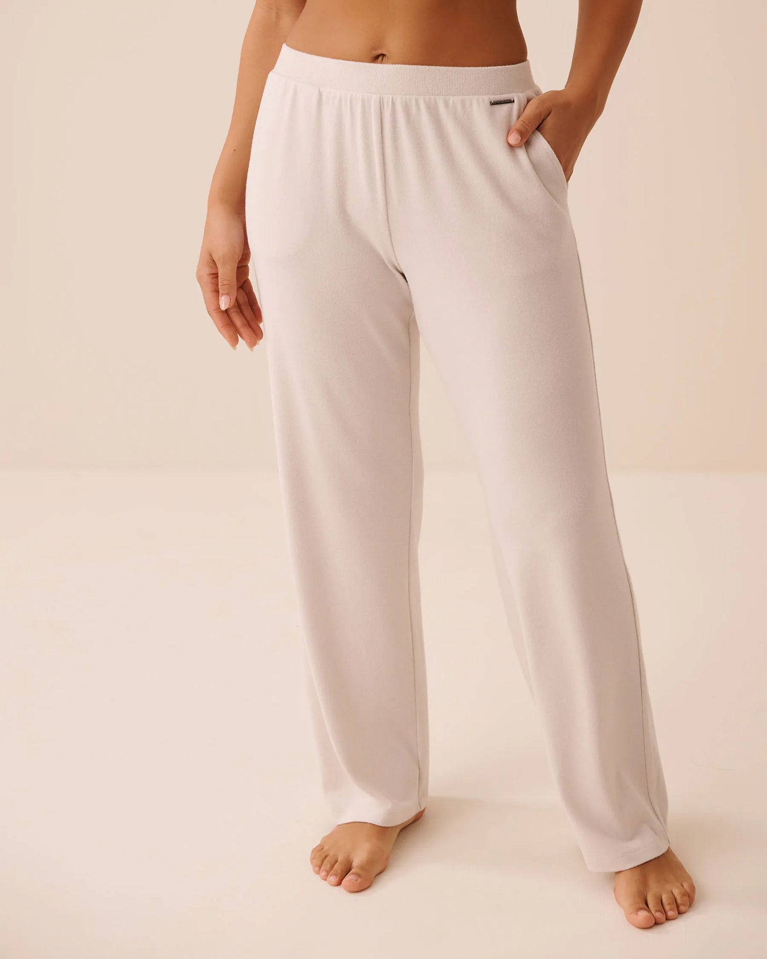 La Vie en Rose Beige Mix Women Soft Knit Pants SKU: 50200112_20079 Image 01