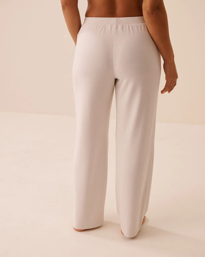 La Vie en Rose Beige Mix Women Soft Knit Pants SKU: 50200112_20079 Image 02